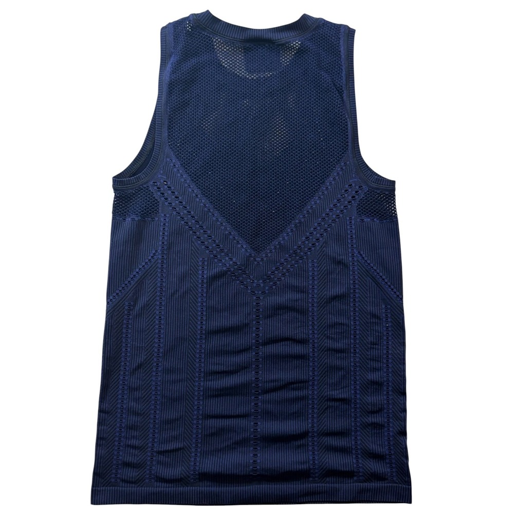 Athleta Navy Seamless Mesh Athletic Tank Top Small - Picture 2 of 6